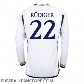 Real Madrid Antonio Rudiger #22 Replik Heimtrikot 2023-24 Langarm